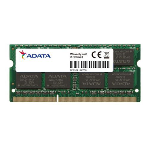 ADATA Premier 8GB, DDR3L, 1600MHz (PC3-12800), CL11, SODIMM Memory *Low Voltage 1.35V*