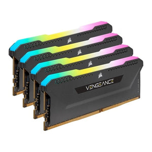 Corsair Vengeance RGB Pro SL 64GB Memory Kit (4 x 16GB), DDR4, 3600MHz (PC4-28800), CL18, XMP 2.0, Black - Baztex Memory - Desktop