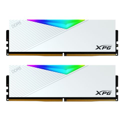 ADATA XPG Lancer RGB 32GB Kit (2 x 16GB), DDR5, 6400MHz (PC5-51200), CL32, 1.4V, ECC, XMP 3.0, PMIC, DIMM Memory, White