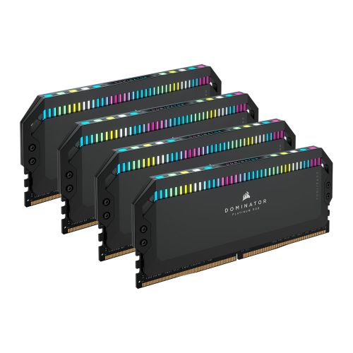 Corsair Dominator Platinum RGB 64GB Kit (4 x 16GB), DDR5, 5600MHz (PC5-44800), CL36, 1.25V, PMIC, DIMM Memory, Black - Baztex Memory - Desktop