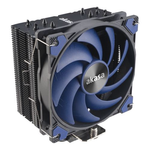 Akasa Alucia H4 Plus Heatsink & Fan, Intel & AMD Sockets, 4-Heatpipe, 12cm PWM Fan, Hydro Dynamic Bearing, 185W TDP - Baztex Cooling