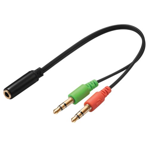 Sandberg Headset Converter - Single Jack to Dual Connector Mic & Speakers, 5 Year Warranty - Baztex Audio