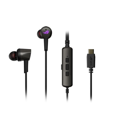 Asus ROG Cetra II Gaming In-Ear Earset, USB-C, Noise Suppression Microphone, Active Noise Cancellation, RGB Lighting, Carry Case - Baztex Headsets/Speakerphones