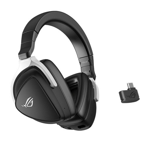 Asus ROG DELTA S Wireless Gaming Headset, Hi-Res, 2.4 GHz/Bluetooth, AI Beamforming Mics w/ AI Noise Cancellation, PS5 Compatible - Baztex Headsets