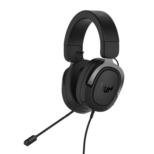 Asus TUF Gaming H3 7.1 Gaming Headset, 3.5mm Jack, Boom Mic, Surround Sound, Deep Bass, Fast-cooling Ear Cushions, Gun Metal - Baztex Headsets/Speakerphones