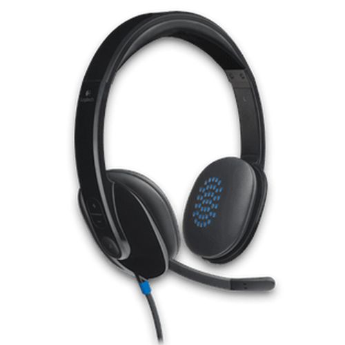 Logitech H540 Headset, Noise Cancelling Mic, USB, On Ear Controls, Padded - Baztex Headsets
