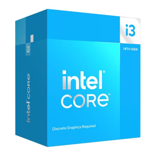 Intel Core i3-14100F CPU, 1700, Up to 4.7GHz, Quad Core, 60W (110W Turbo), 10nm, 12MB Cache, Raptor Lake Refresh, No Graphics