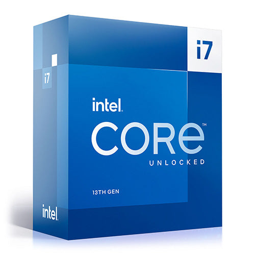 Intel Core i7-13700KF CPU, 1700, 3.4 GHz (5.4 Turbo), 16-Core, 125W (253W Turbo), 10nm, 30MB Cache, Overclockable, Raptor Lake, No Graphics, NO HEATSINK/FAN - Baztex Processors