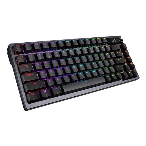 Asus ROG AZOTH Compact 75% Mechanical RGB Gaming Keyboard, Wireless/Btooth/USB, Hot-Swap ROG NX Red Switches, OLED Display, Control Knob, Mac Support - Baztex Keyboards