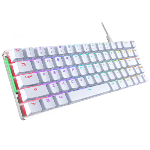 Asus ROG FALCHION ACE Compact 65% Mechanical RGB Gaming Keyboard, Wired (Dual USB-C), ROG NX Red Switches, Per-key RGB Lighting, Touch Panel, White Edition - Baztex Keyboards