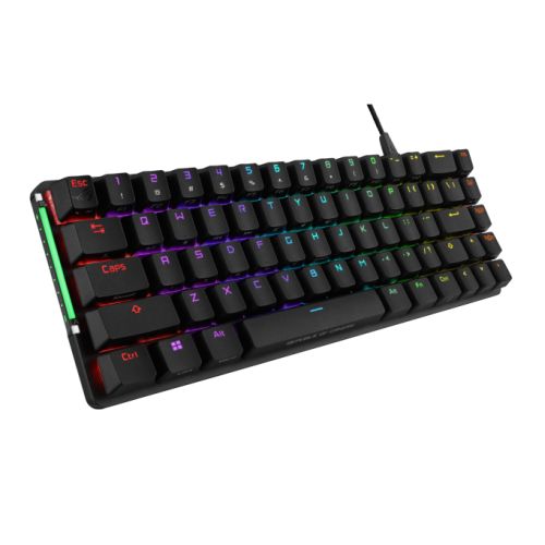 Asus ROG FALCHION ACE Compact 65% Mechanical RGB Gaming Keyboard, Wired (Dual USB-C), ROG NX Red Switches, Per-key RGB Lighting, Touch Panel - Baztex Keyboards