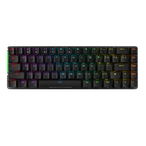 Asus ROG FALCHION NX RED Compact 65% Mechanical RGB Gaming Keyboard, Wireless/USB, ROG NX Red Switches, Per-key RGB Lighting, Touch Panel, 450-hour Battery Life - Baztex Keyboards