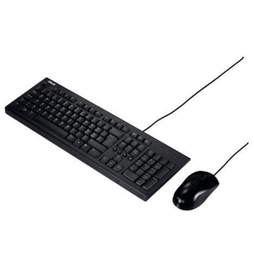 Asus U2000 Wired Keyboard and Mouse Desktop Kit, USB, 1000 DPI, Multimedia