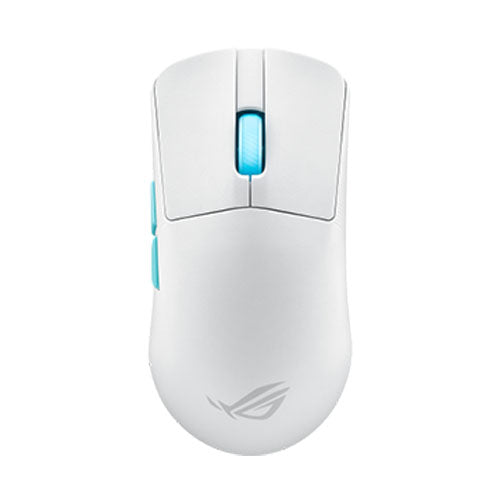 Asus ROG Harpe Ace Aim Lab Edition Gaming Mouse, Wireless/Bluetooth/USB, Synergistic Software, RGB, Mouse Grip Tape, White - Baztex Mice