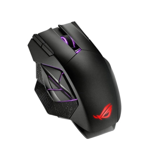 Asus ROG Spatha X Gaming Mouse, Wired/Wireless, 19,000 DPI, 12 Programmable Buttons, RGB LED - Baztex Mice
