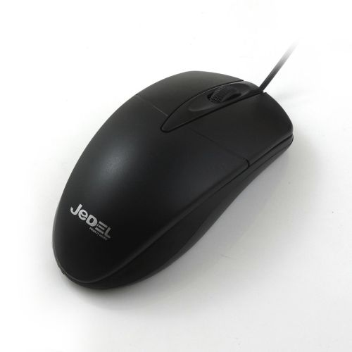 Jedel (CP72) Wired Optical Mouse, 1000 DPI, USB, Black - Baztex Mice