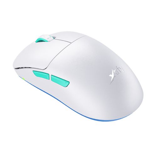 Xtrfy M8 Wired/Wireless Gaming Mouse, 400-26000 CPI, Low Front, Ultra-light, Unique Symmetrical Shape, White - Baztex Mice