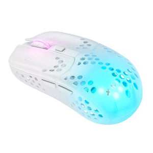 Xtrfy MZ1 RGB Optical Ultra-Light Gaming Mouse, 400-19000 CPI, Kailh Switches, Adjustable RGB, Modular Design, White - Baztex Mice