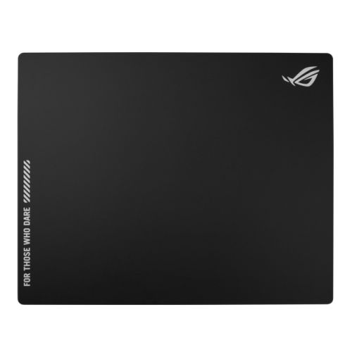 Asus ROG MOONSTONE ACE L Tempered Glass Mouse Pad, Anti-slip Silicone Base, 500 x 400 x 4 mm, Black - Baztex Mouse Pads & Bungees