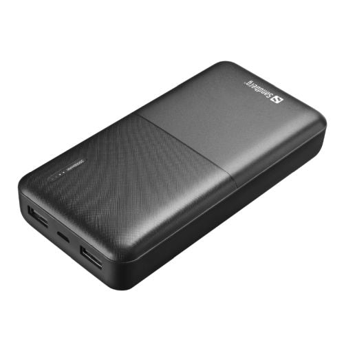 Sandberg Powerbank 20000, 20,000mAh, 2 x USB-A, 5 Year Warranty - Baztex Powerbanks / Chargers