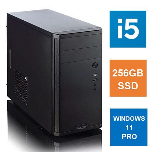Spire MATX Tower PC, Fractal Core 1100 Case, i5-12400, 8GB 3200MHz, 256GB SSD, Bequiet 550W, No Optical, KB & Mouse, Windows 11 Pro