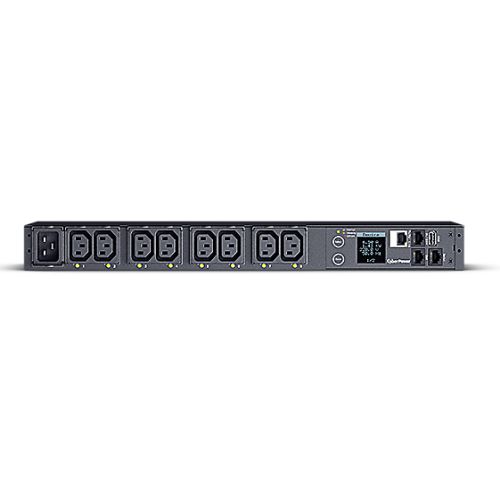 CyberPower PDU81005 Switched Metered-by-Outlet Power Distribution Unit, 1U Rackmount, 1x IEC C20 Input, 8 Outlets, Real-Time Local/Remote Monitoring & Switching, LCD Display
