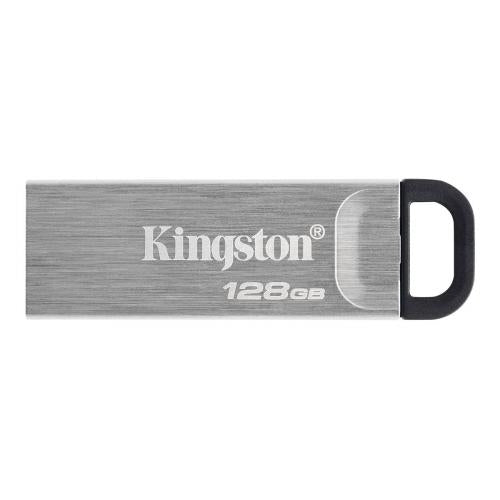 Kingston 128GB USB 3.2 Gen1 Memory Pen, DataTraveler Kyson, Metal Capless Design, R/W 200/60 MB/s - Baztex USB Pen Drives