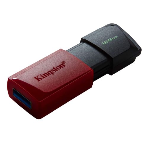Kingston 128GB USB 3.2 Gen1 Memory Pen, DataTraveler Exodia M, Moving Cap, Key Ring - Baztex USB Pen Drives