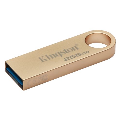 Kingston 256GB DataTraveler SE9 G3 Memory Pen, USB 3.2 Gen1 Type-A, Metal Gold Casing