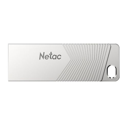 Netac 32GB USB 3.2 Memory Pen, UM1, Zinc Alloy Casing, Key Ring, Pearl Nickel Colour - Baztex USB Pen Drives
