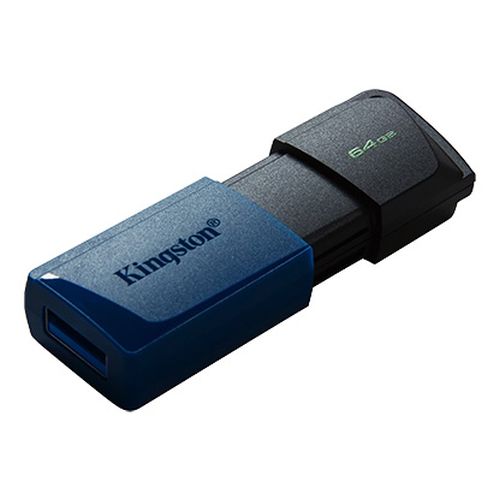 Kingston 64GB USB 3.2 Gen1 Memory Pen, DataTraveler Exodia M, Moving Cap, Key Ring - Baztex USB Pen Drives