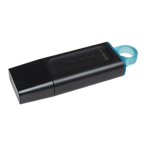 Kingston 64GB USB 3.2 Gen1 Memory Pen, DataTraveler Exodia, Cap, Key Ring - Baztex USB Pen Drives