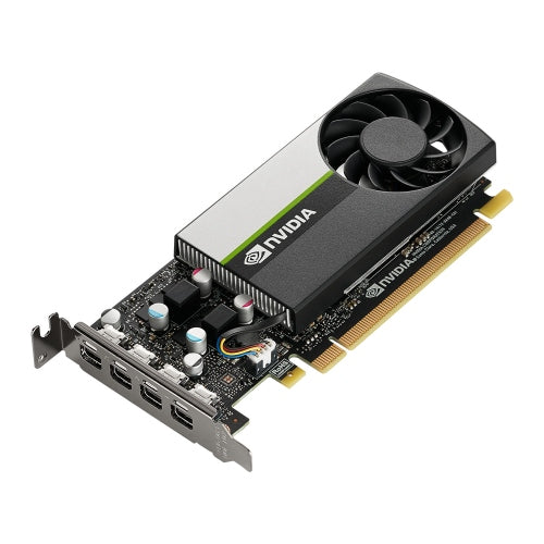 PNY T1000 Professional Graphics Card, 8GB DDR6, 896 Cores, 4 miniDP, Low Profile (Bracket Included), OEM (Brown Box) - Baztex Graphics Cards