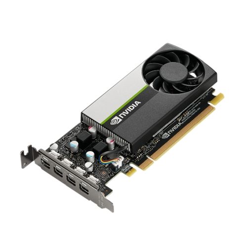 PNY T1000 Professional Graphics Card, 4GB DDR6, 896 Cores, 4 miniDP 1.4, Low Profile (Bracket Included), OEM (Brown Box) - Baztex Graphics Cards