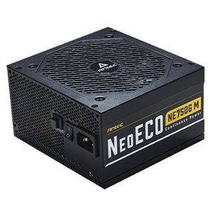 Antec 750W NeoECO Gold PSU, Fully Modular, Fluid Dynamic Fan, 80+ Gold, PhaseWave LLC + DC To DC, Zero RPM mode - Baztex Power Supplies