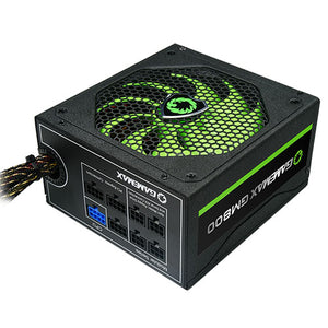 GameMax 800W GM800 PSU, Semi-Modular, 14cm Fan, 80+ Bronze, Black Mesh Cables, Power Lead Not Included - Baztex Power Supplies