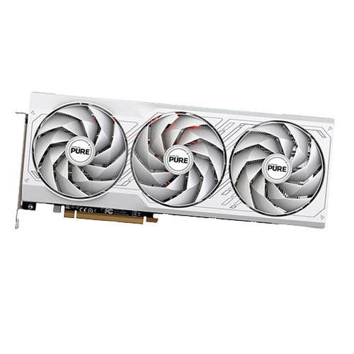 Sapphire PURE RX7800 XT, PCIe4, 16GB DDR6, 2 HDMI, 2 DP, 2475MHz Clock, LED Lighting, White - Baztex Graphics Cards