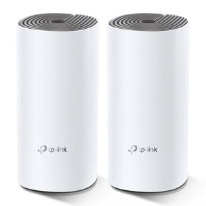 TP-LINK (DECO E4) Whole-Home Mesh Wi-Fi System, 2 Pack, Dual Band AC1200, 2 x LAN on each Unit - Baztex Routers/Mesh Systems