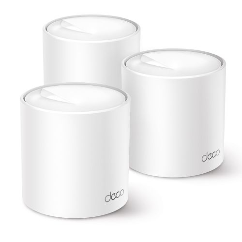 TP-LINK (DECO X50) AX3000 Dual Band Wireless Whole Home Mesh Wi-Fi 6 System, 3 Pack, 3x LAN, OFDMA & MU-MIMO, TP-Link HomeShield - Baztex Routers/Mesh Systems