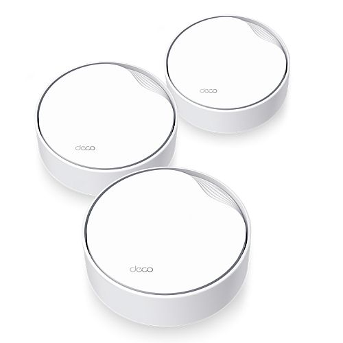 TP-LINK (DECO X50-POE) AX3000 Dual Band Wireless Mesh Wi-Fi 6 System with PoE, 3 Pack, 2.5G LAN, OFDMA & MU-MIMO, TP-Link HomeShield - Baztex Routers/Mesh Systems