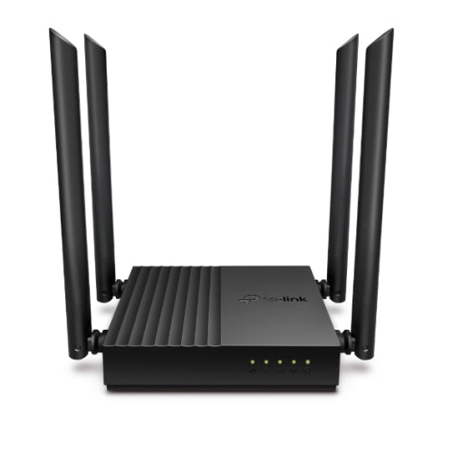 TP-LINK (Archer C64), AC1200 (867+400) Wireless Dual Band GB Cable Router, 4-Port, MU-MIMO, Access Point Mode - Baztex Routers/Mesh Systems