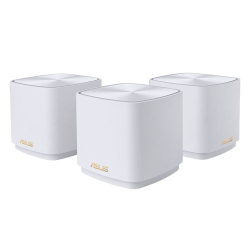 Asus (ZenWiFi XD4 Plus) AX1800 Dual Band Mesh Wi-Fi 6 System, 3 Pack, AiMesh, AiProtection, Wall Mountable, White - Baztex Routers/Mesh Systems