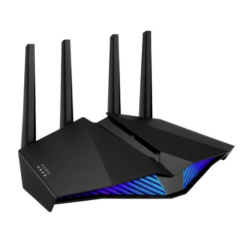 Asus (RT-AX82U) AX5400 (574+4804Mbps) Wireless Dual Band RGB Wi-Fi 6 Router, Mobile Game Mode, 802.11ax, AiMesh, Lifetime Free Internet Security - Baztex Routers/Mesh Systems