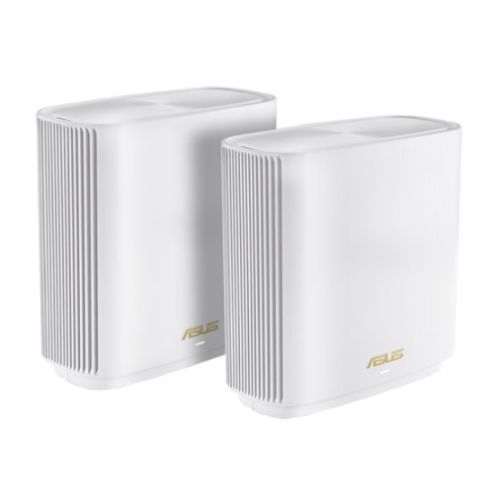 Asus (ZenWiFi AX XT8 V2) AX6600 Wireless Tri-Band Cable Wi-Fi 6 Routers, 2 Pack, USB 3.1 Gen1, 2.5G WAN, AiMesh Tech, White - Baztex Routers/Mesh Systems