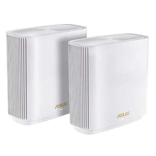 Asus (ZenWiFi XT9) AX7800 Tri-Band Wi-Fi 6 Mesh System, 2 Pack, 160MHz Bandwidth, 2.5G WAN, USB, Parental Controls, White - Baztex Routers/Mesh Systems