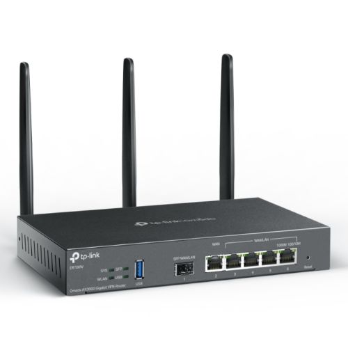 TP-LINK (ER706W) Omada AX3000 Gigabit VPN Wi-Fi Router, Dual Band, 6x GB Ports, USB 3.0, Mesh Technology, Abundant Security Features