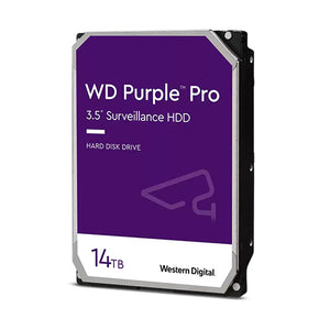 WD 3.5", 14TB, SATA3, Purple Pro Surveillance Hard Drive, 7200RPM, 512MB Cache, OEM - Baztex Internal Hard Drives