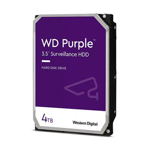 WD 3.5", 4TB, SATA3, Purple Surveillance Hard Drive, 256MB Cache, OEM - Baztex Internal Hard Drives