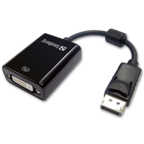 Sandberg DisplayPort Male to DVI-I Female Converter Cable, 20cm, 5 Year Warranty - Baztex Display/Visual
