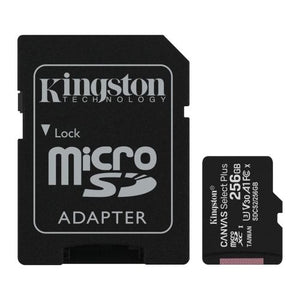 Kingston 256GB Canvas Select Plus Micro SDXC Card with SD Adapter, Class 10 with A1 App Performance - Baztex Memory Cards